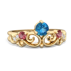 London Topaz Crown Keepsake 14K Yellow Gold ring R5740