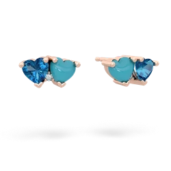 London Topaz Sweethearts 14K Rose Gold earrings E5260