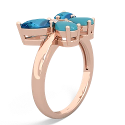 London Topaz Butterfly 14K Rose Gold ring R2215