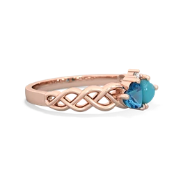 London Topaz Heart To Heart Braid 14K Rose Gold ring R5870