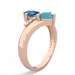 London Topaz Heart To Heart 14K Rose Gold ring R2064