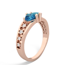 London Topaz Heart To Heart 14K Rose Gold ring R3342