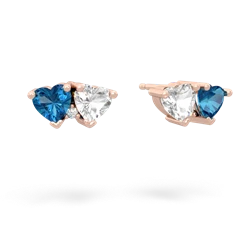 London Topaz Sweethearts 14K Rose Gold earrings E5260