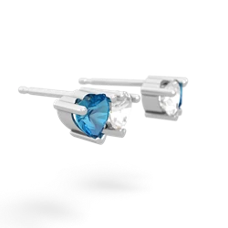 London Topaz Sweethearts 14K White Gold earrings E5260