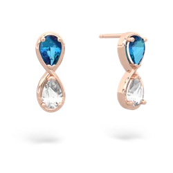 London Topaz Infinity 14K Rose Gold earrings E5050