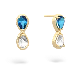 London Topaz Infinity 14K Yellow Gold earrings E5050