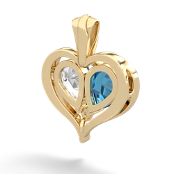 London Topaz Two Become One 14K Yellow Gold pendant P5330