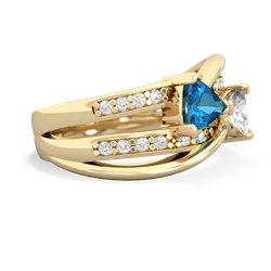 London Topaz Bowtie 14K Yellow Gold ring R2360