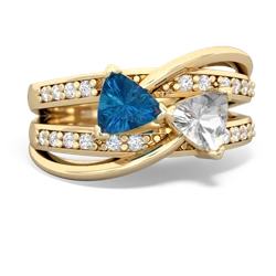 London Topaz Bowtie 14K Yellow Gold ring R2360