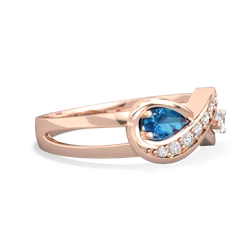 London Topaz Diamond Infinity 14K Rose Gold ring R5390