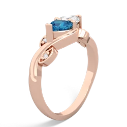 London Topaz Floral Elegance 14K Rose Gold ring R5790