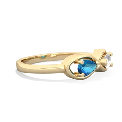 London Topaz Infinity 14K Yellow Gold ring R5050