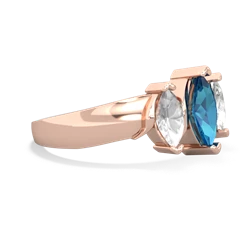 London Topaz Three Peeks 14K Rose Gold ring R2433