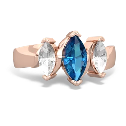 London Topaz Three Peeks 14K Rose Gold ring R2433