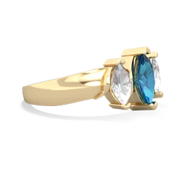 London Topaz Three Peeks 14K Yellow Gold ring R2433