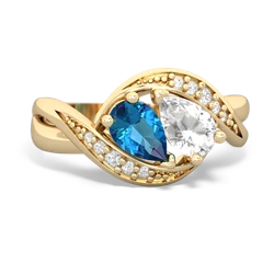 London Topaz Summer Winds 14K Yellow Gold ring R5342