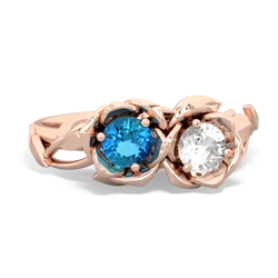 London Topaz Rose Garden 14K Rose Gold ring R5510