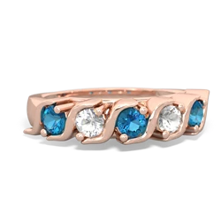 London Topaz Anniversary Band 14K Rose Gold ring R2089