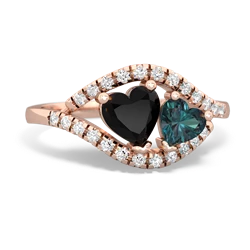 Onyx Mother And Child 14K Rose Gold ring R3010