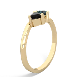 Onyx Sweethearts 14K Yellow Gold ring R5260