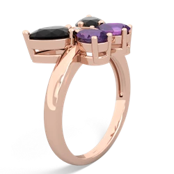 Onyx Butterfly 14K Rose Gold ring R2215