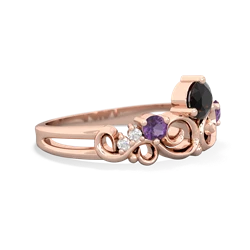 Onyx Crown Keepsake 14K Rose Gold ring R5740