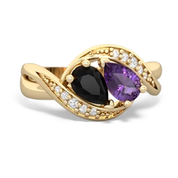 Onyx Summer Winds 14K Yellow Gold ring R5342