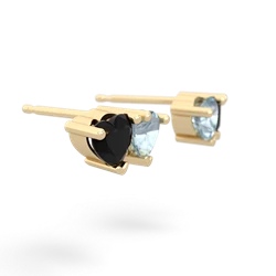 Onyx Sweethearts 14K Yellow Gold earrings E5260