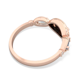 Onyx Milgrain Marquise 14K Rose Gold ring R5700