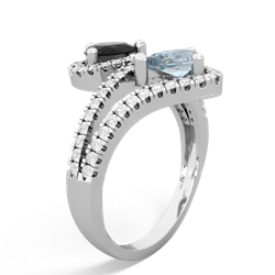 Onyx Diamond Dazzler 14K White Gold ring R3000