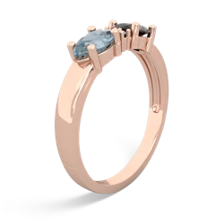 Onyx Pear Bowtie 14K Rose Gold ring R0865