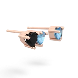 Onyx Sweethearts 14K Rose Gold earrings E5260