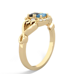 Onyx Love Nest 14K Yellow Gold ring R5860