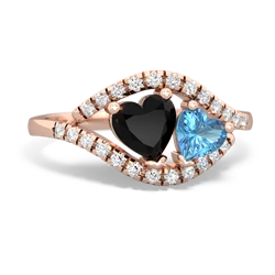 Onyx Mother And Child 14K Rose Gold ring R3010