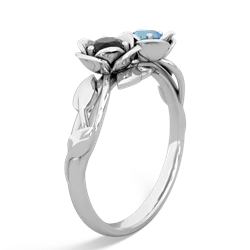 Onyx Rose Garden 14K White Gold ring R5510