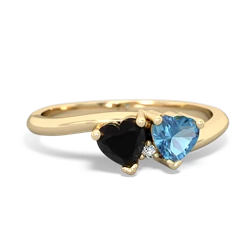 Onyx Sweethearts 14K Yellow Gold ring R5260