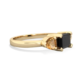 Onyx Three Stone 14K Yellow Gold ring R5235