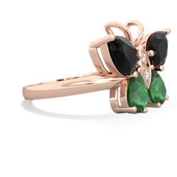 Onyx Butterfly 14K Rose Gold ring R2215