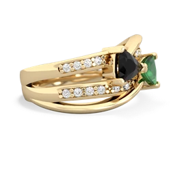 Onyx Bowtie 14K Yellow Gold ring R2360