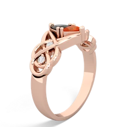 Onyx Keepsake Celtic Knot 14K Rose Gold ring R5300