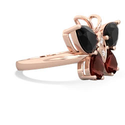 Onyx Butterfly 14K Rose Gold ring R2215