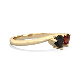 Onyx Sweethearts 14K Yellow Gold ring R5260