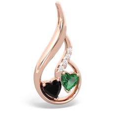 Onyx Keepsake Curves 14K Rose Gold pendant P5450