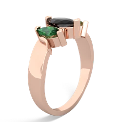 Onyx Three Peeks 14K Rose Gold ring R2433