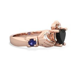 Onyx Claddagh Keepsake 14K Rose Gold ring R5245