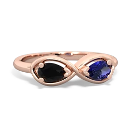 Onyx Infinity 14K Rose Gold ring R5050