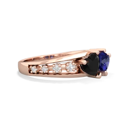 Onyx Heart To Heart 14K Rose Gold ring R3342