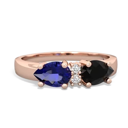 Onyx Pear Bowtie 14K Rose Gold ring R0865