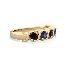 Onyx Anniversary Band 14K Yellow Gold ring R2089