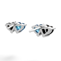 Onyx Sweethearts 14K White Gold earrings E5260